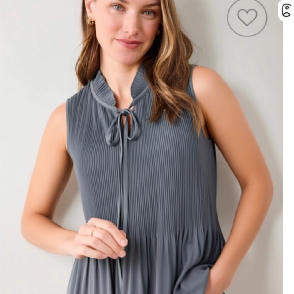 50%offw❤️ Adrianna Papelle Sleeveless Pleated Blouse aNWT 123